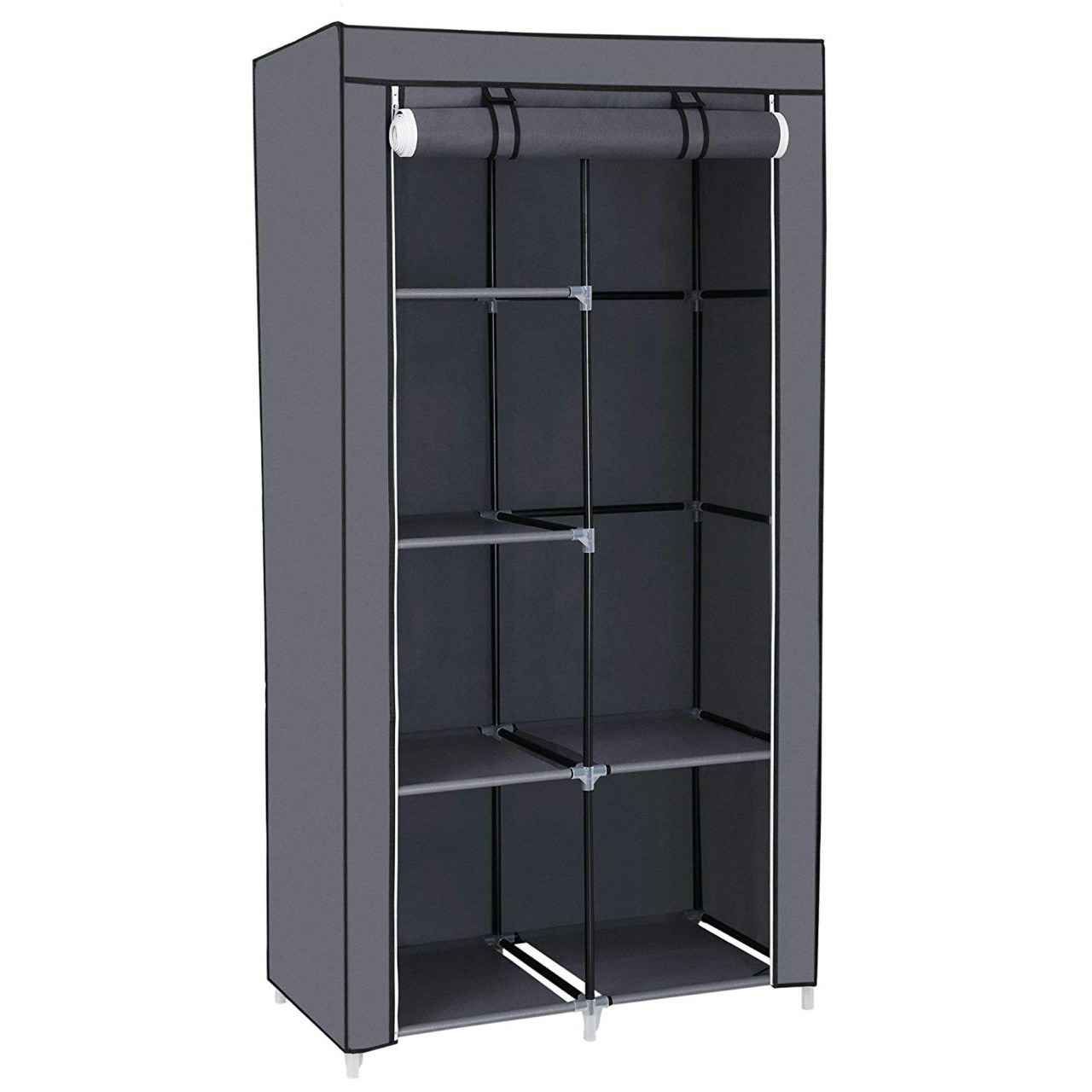 Herzberg® Armário de Arrumação Pequeno Cinzento HG-8010