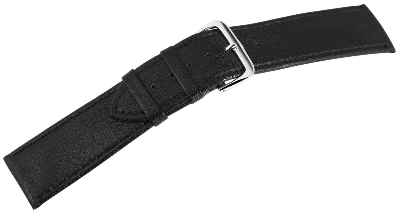 Conjunto de braceletes para Relógio em Pele Genuína Preto 22 mm
