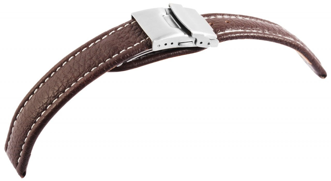 Bracelete para Relógio em Pele Genuína Castanho 16 mm - 8000387-160