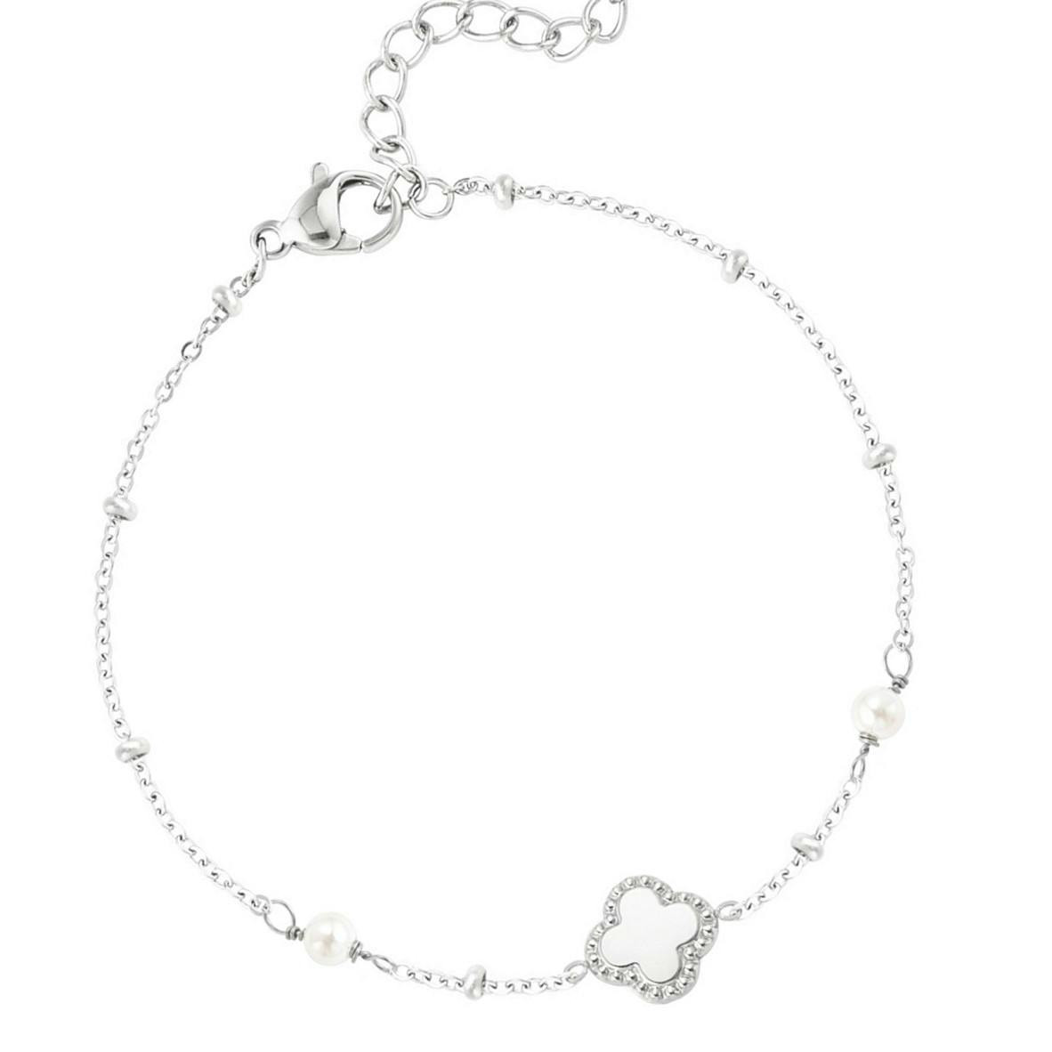 MonBijoux by Ophélia® Pulseira Prateada com Pedras BST4072