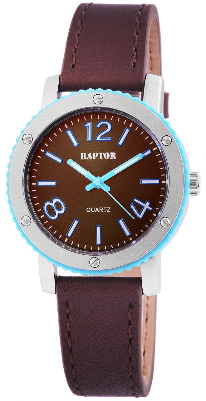 Relógio Raptor® Mulher com Bracelete em Pele Genuína - RA10081-005