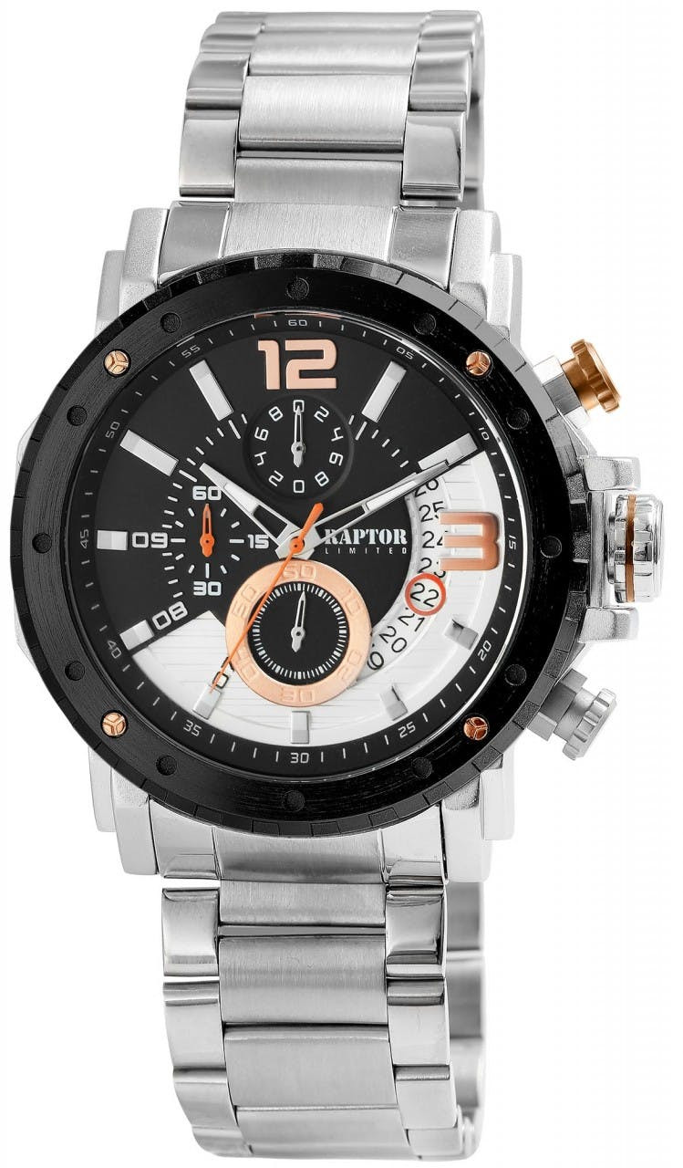 Relógio Raptor ® LIMITED Homem Cronógrafo com Pulseira em Aço Inoxidável - RA20352-002