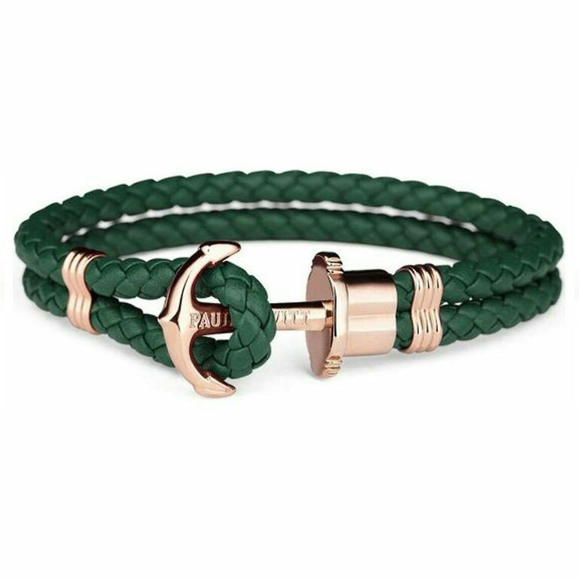 Bracelete Paul Hewitt Verde PH-PH-L-R-G-S Couro 19cm