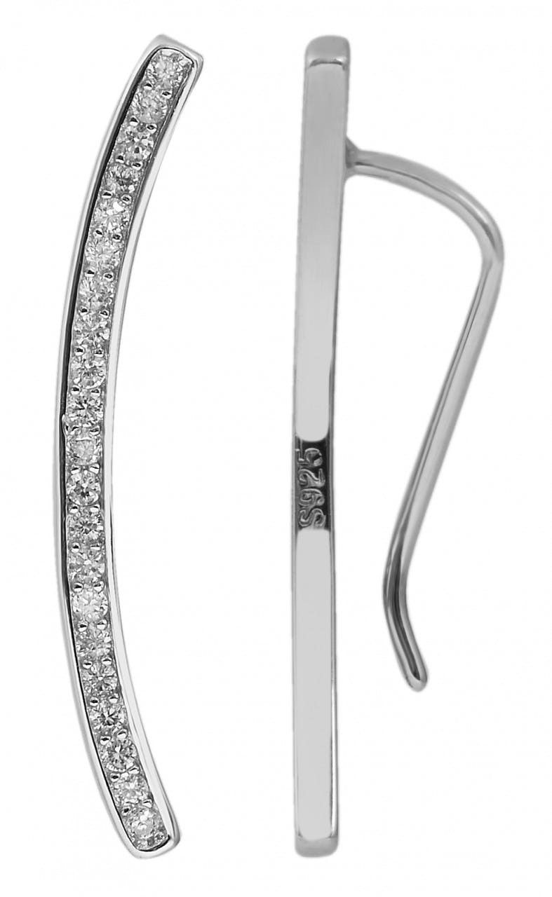 Ear Cuff em Prata de Lei 925 com Zircónias Banhado a Ródio