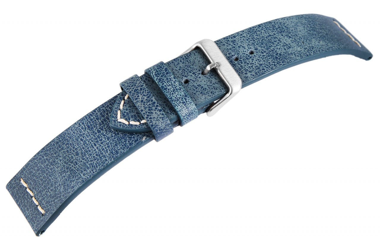 Bracelete para Relógio em Pele Genuína Azul 24 mm - 8000477-240