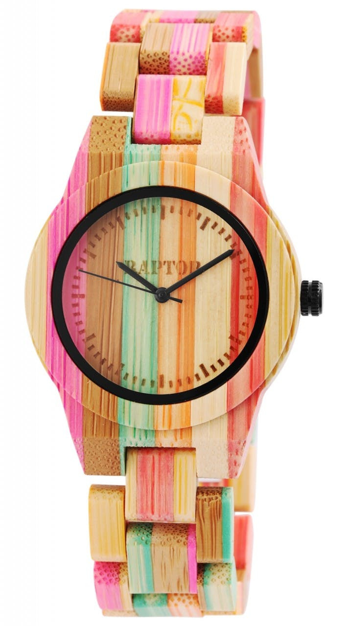 Relógio Raptor® Mulher com Bracelete em Bambu - RA10188-003