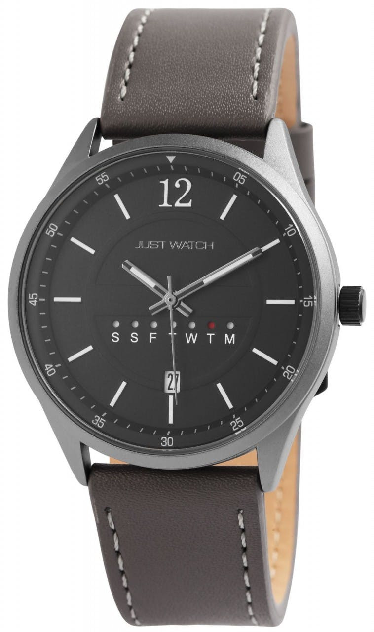 Relógio Just® Homem com Bracelete em Pele Genuína - JW10113-004