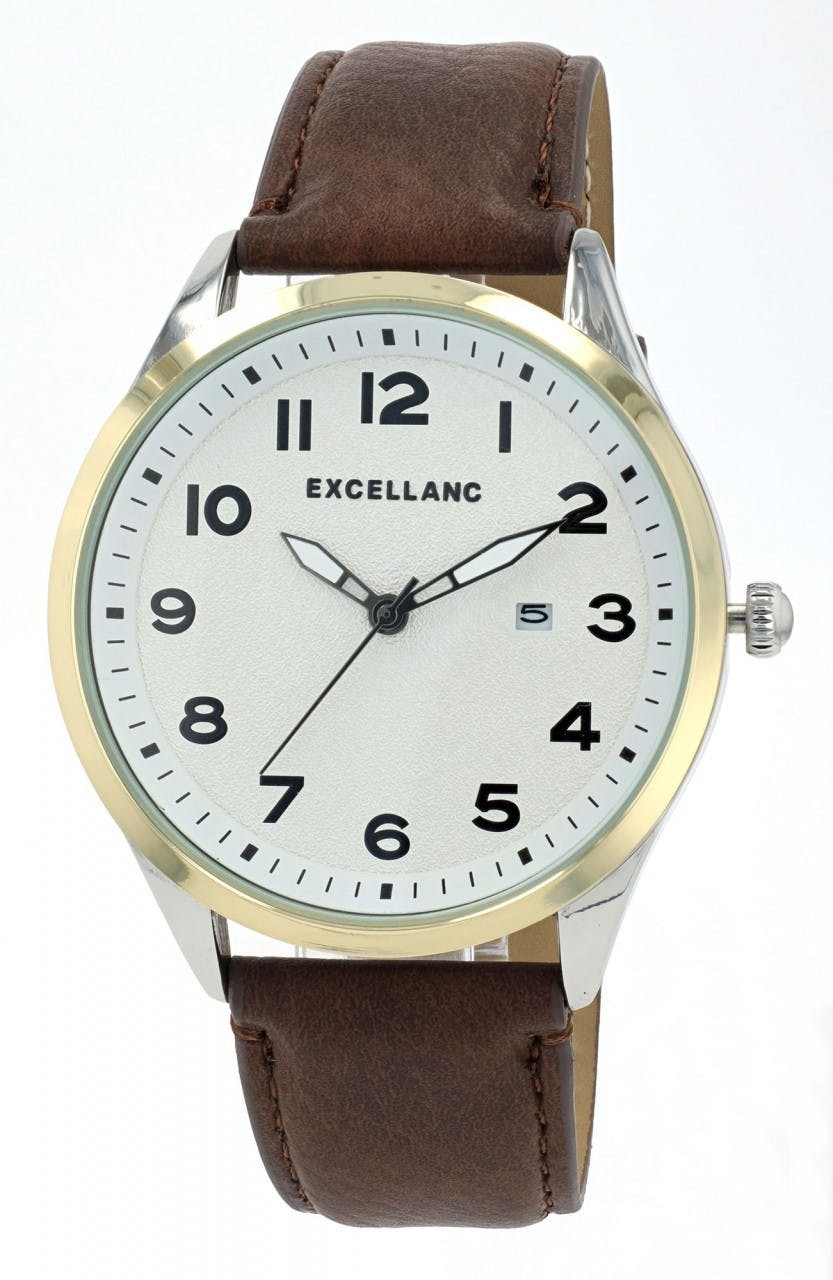 Relógio Excellanc® Homem com Bracelete em Couro - 2900241-004