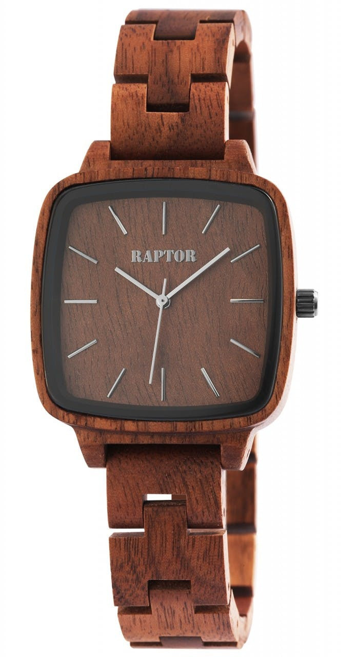 Relógio Raptor® Mulher com Bracelete em Madeira - RA10213-003