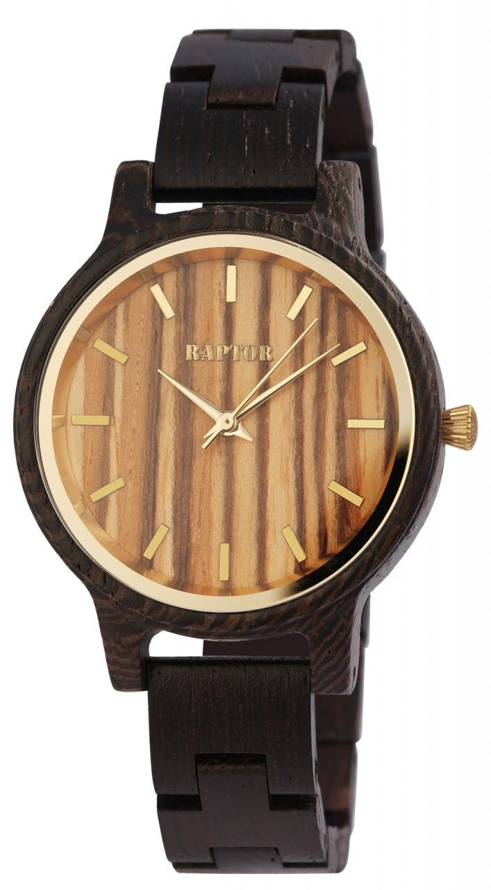 Relógio Raptor® Mulher com Bracelete em Madeira - RA10187-008