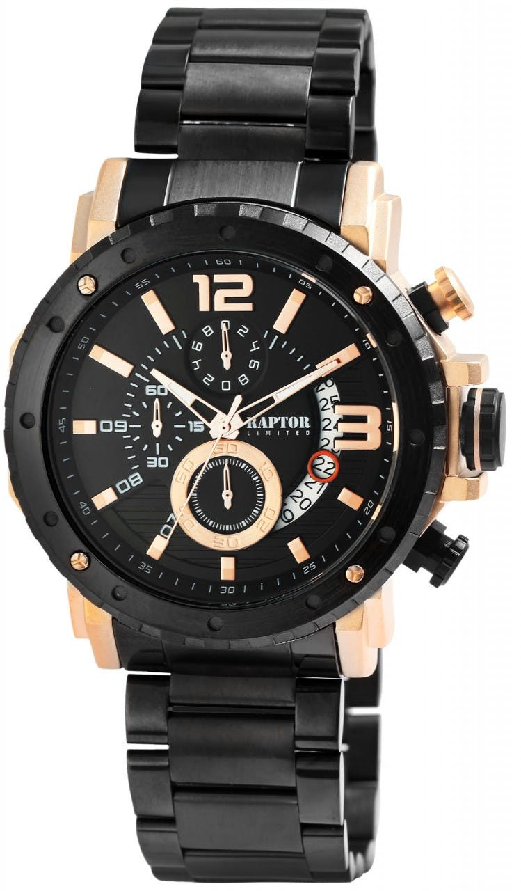 Relógio Raptor ® LIMITED Homem Cronógrafo com Pulseira em Aço Inoxidável - RA20352-003