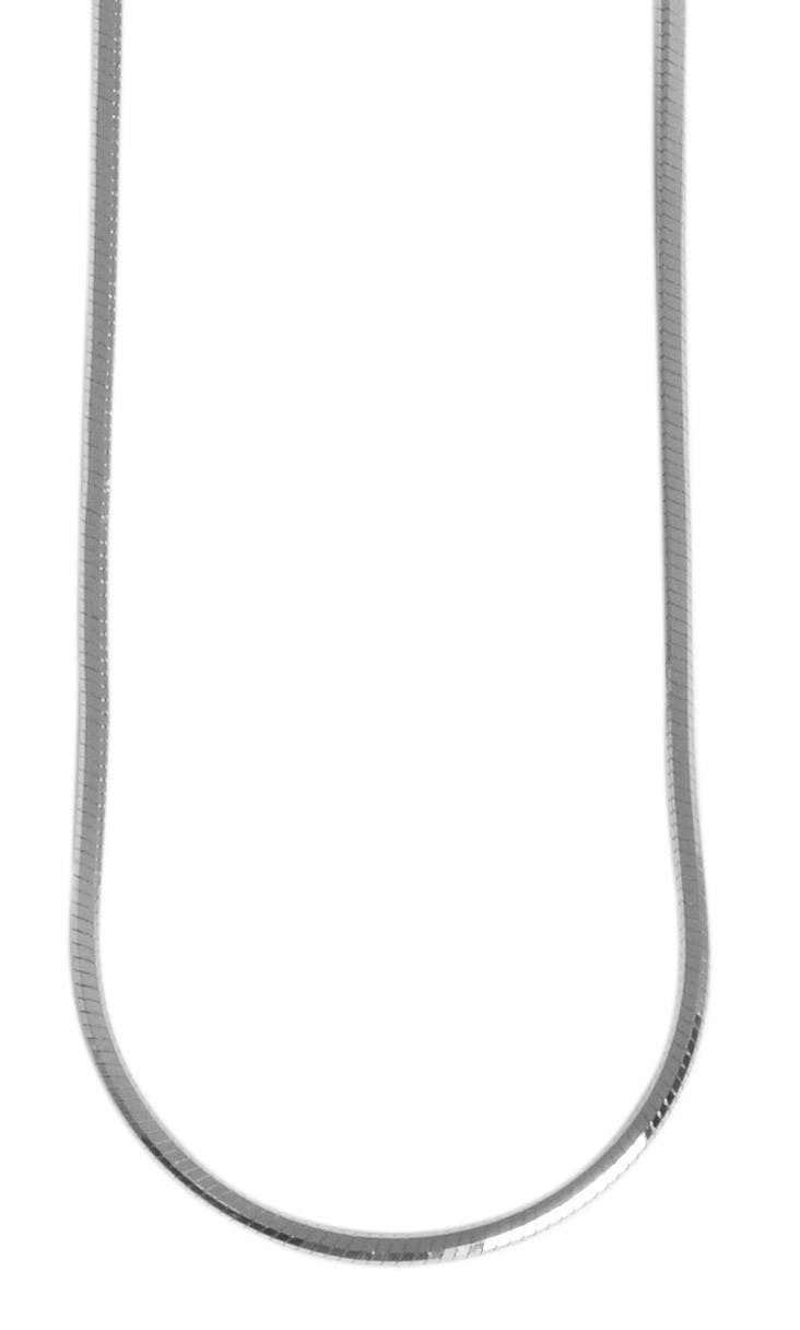 Corrente Serpente em Prata de Lei 925 Karim Banhado a Ródio - 60cm