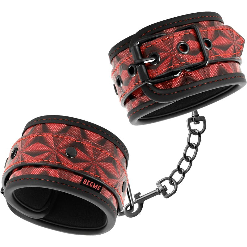 Begme® Punhos De Tornozelo Premium Red Edition Com Forro De Neoprene