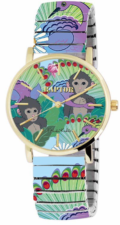Relógio Raptor ® Mulher “Frida Kahlo Edition” Bracelete em Aço Inoxidável - RA10255-005