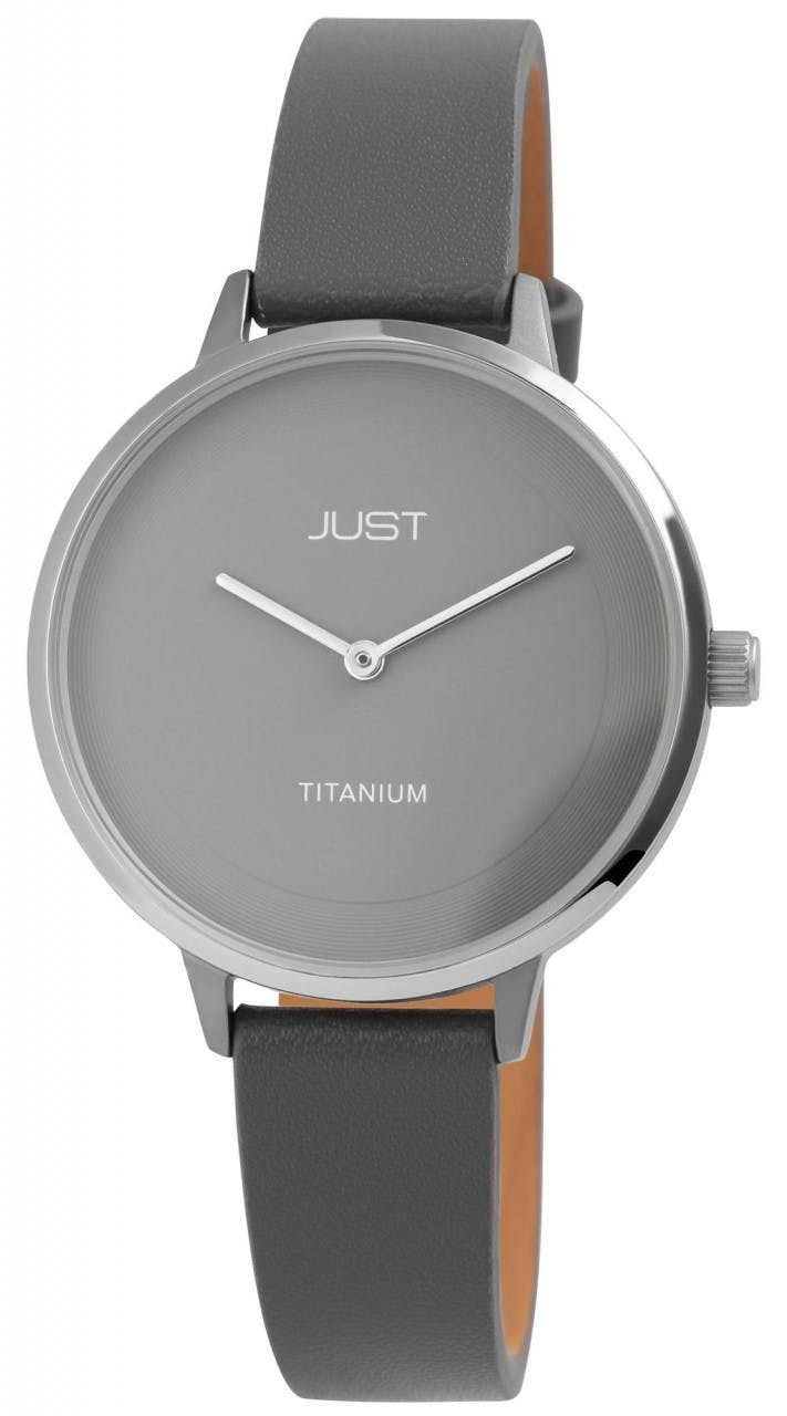 Relógio Just® Mulher em Titânio com Bracelete em Pele Genuína - JU10187-002