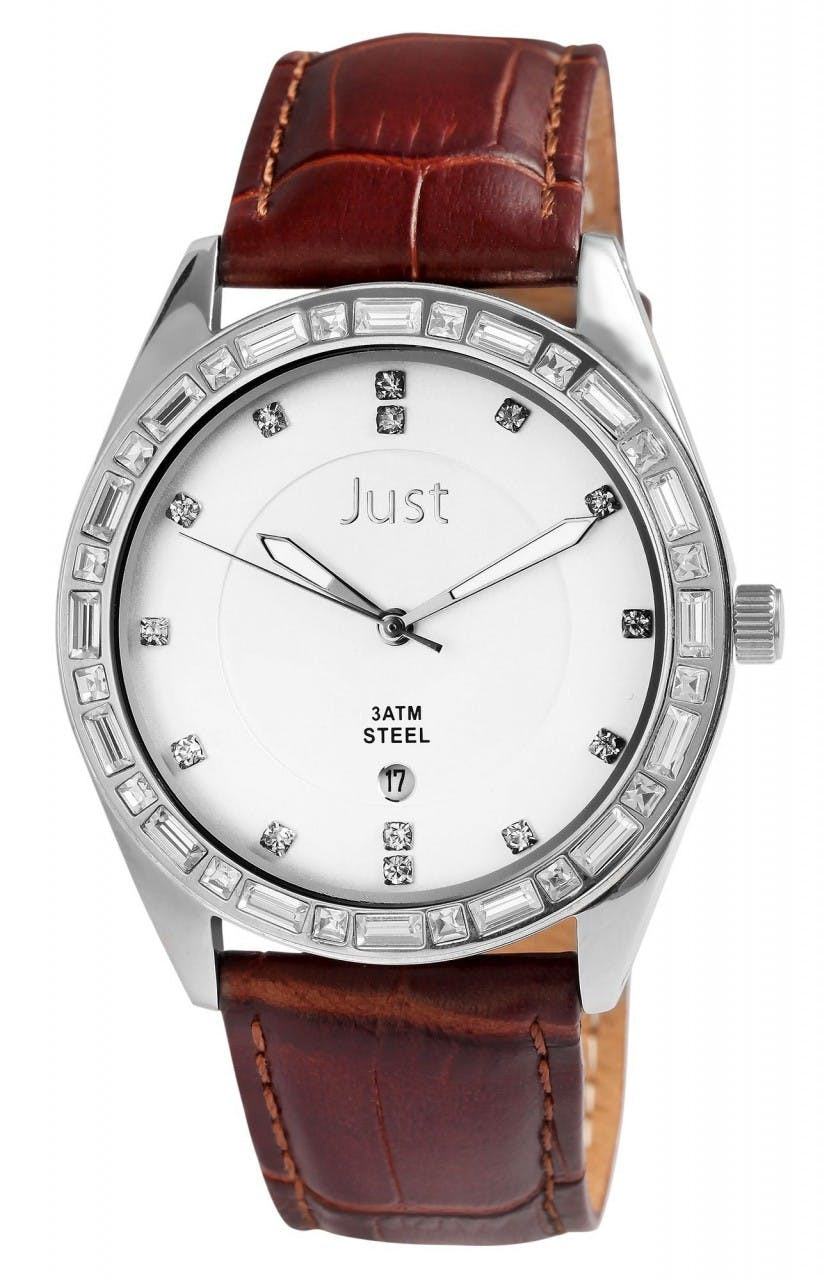 Relógio Just® Mulher com Bracelete em Pele Genuina - JU10123-004