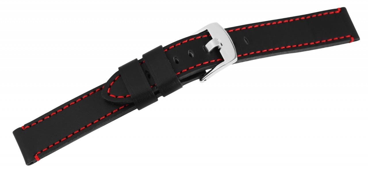 Bracelete para Relógio em Pele Genuína Preto 24 mm - 8000093-240