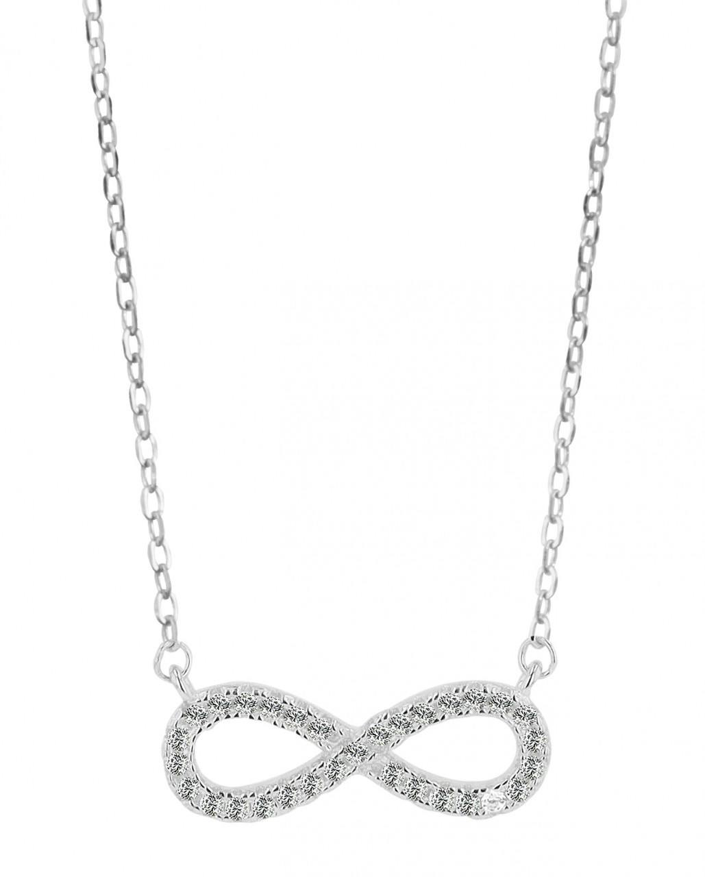 Colar com Pingente Infinito em Prata de Lei 925 42+3 cm - 5350061-001