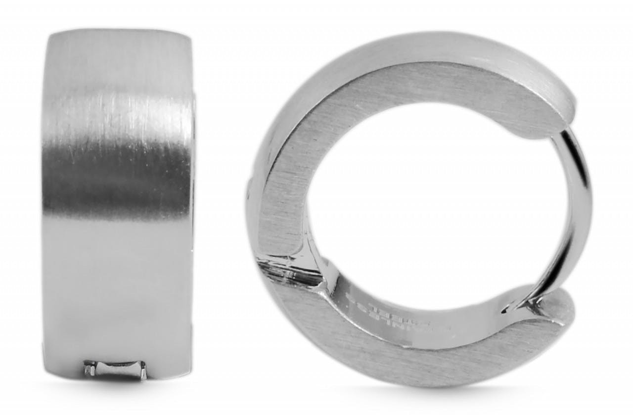 Akzent® Argolas Prateadas em Aço Inoxidável - 10 mm - 0147