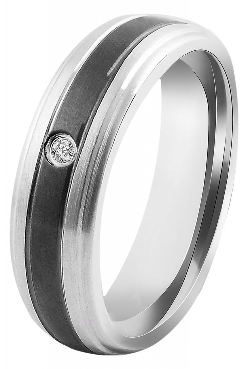 Akzent® Anel Feminino em Aço Inoxidável  – Tam.56 – 0055