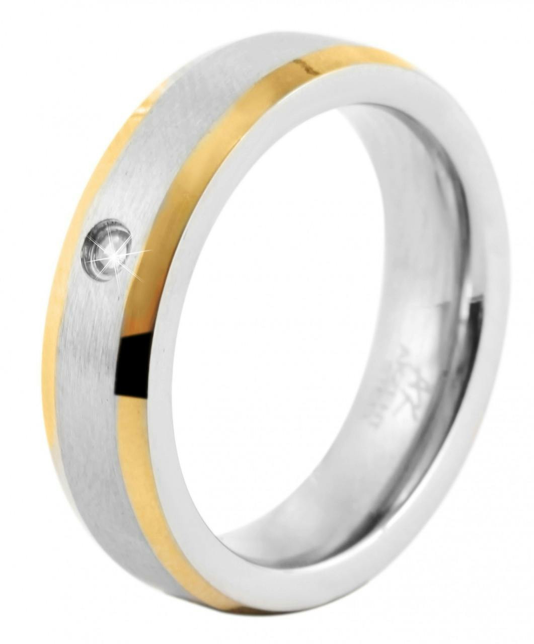 Akzent® Anel Feminino em Aço Inoxidável – Tam.54 - 0090