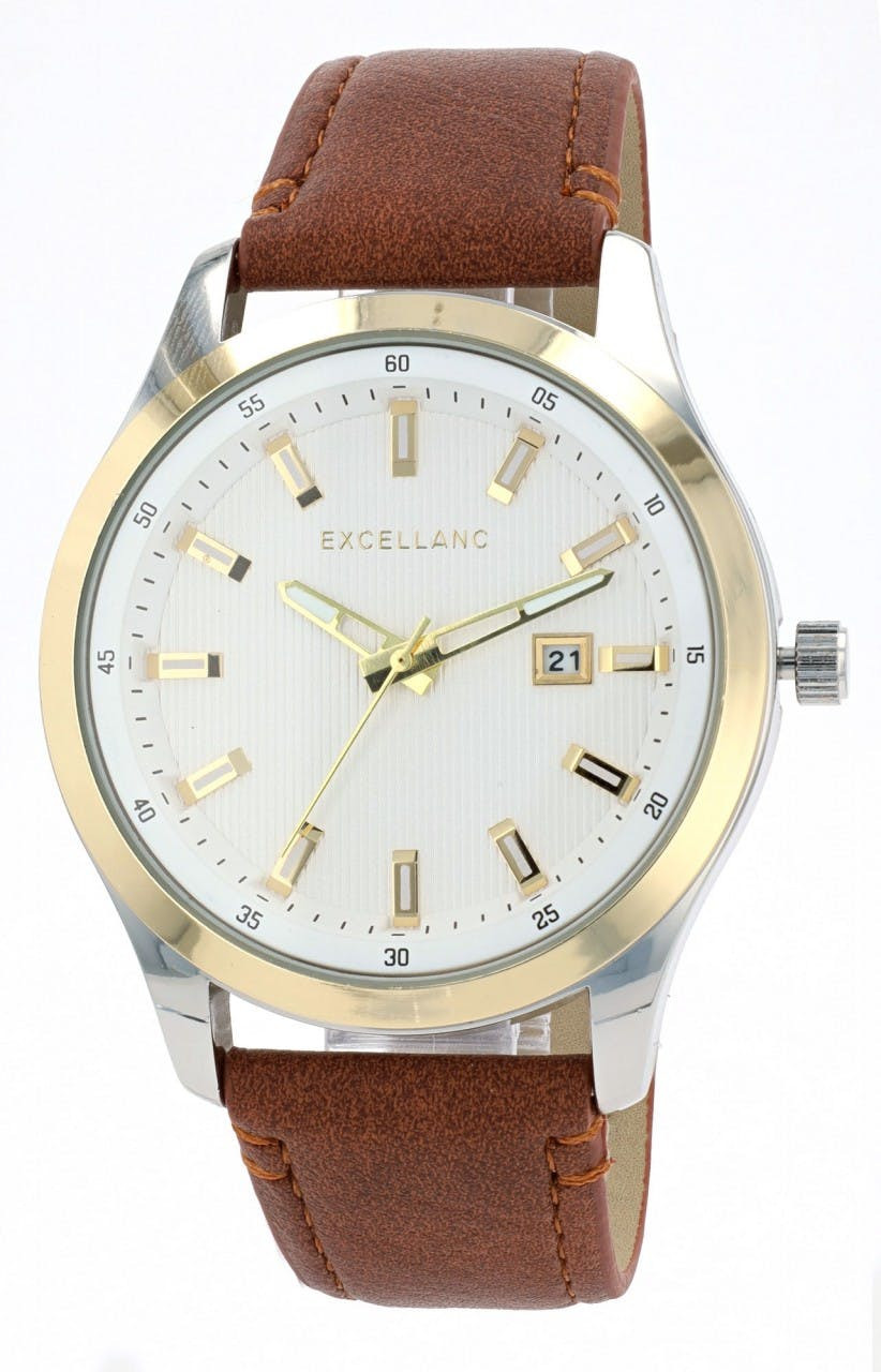 Relógio Excellanc® Homem com Bracelete em Couro - 2900240-005