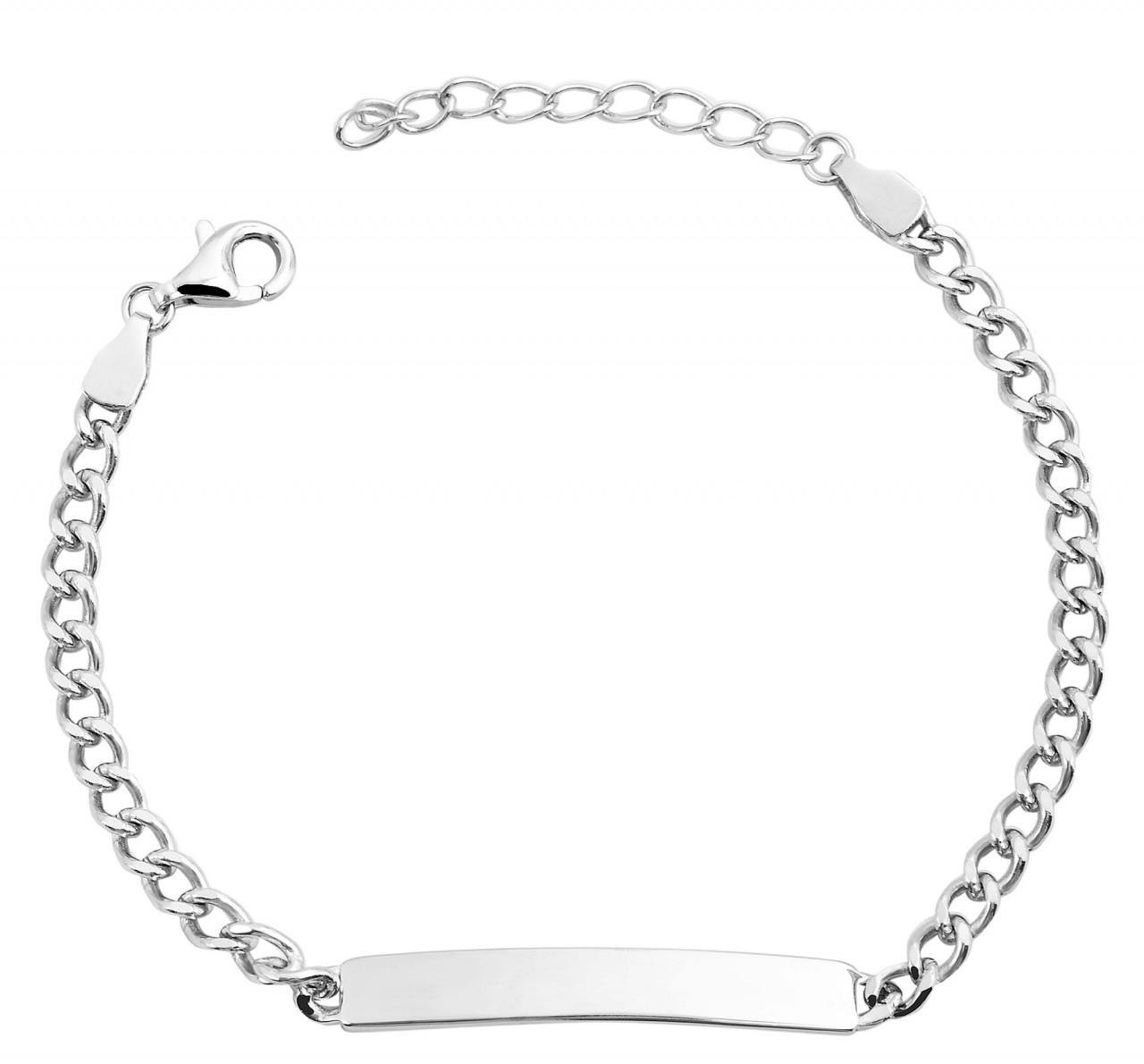 Pulseira em Prata de Lei 925 Nidal Banhada a Ródio