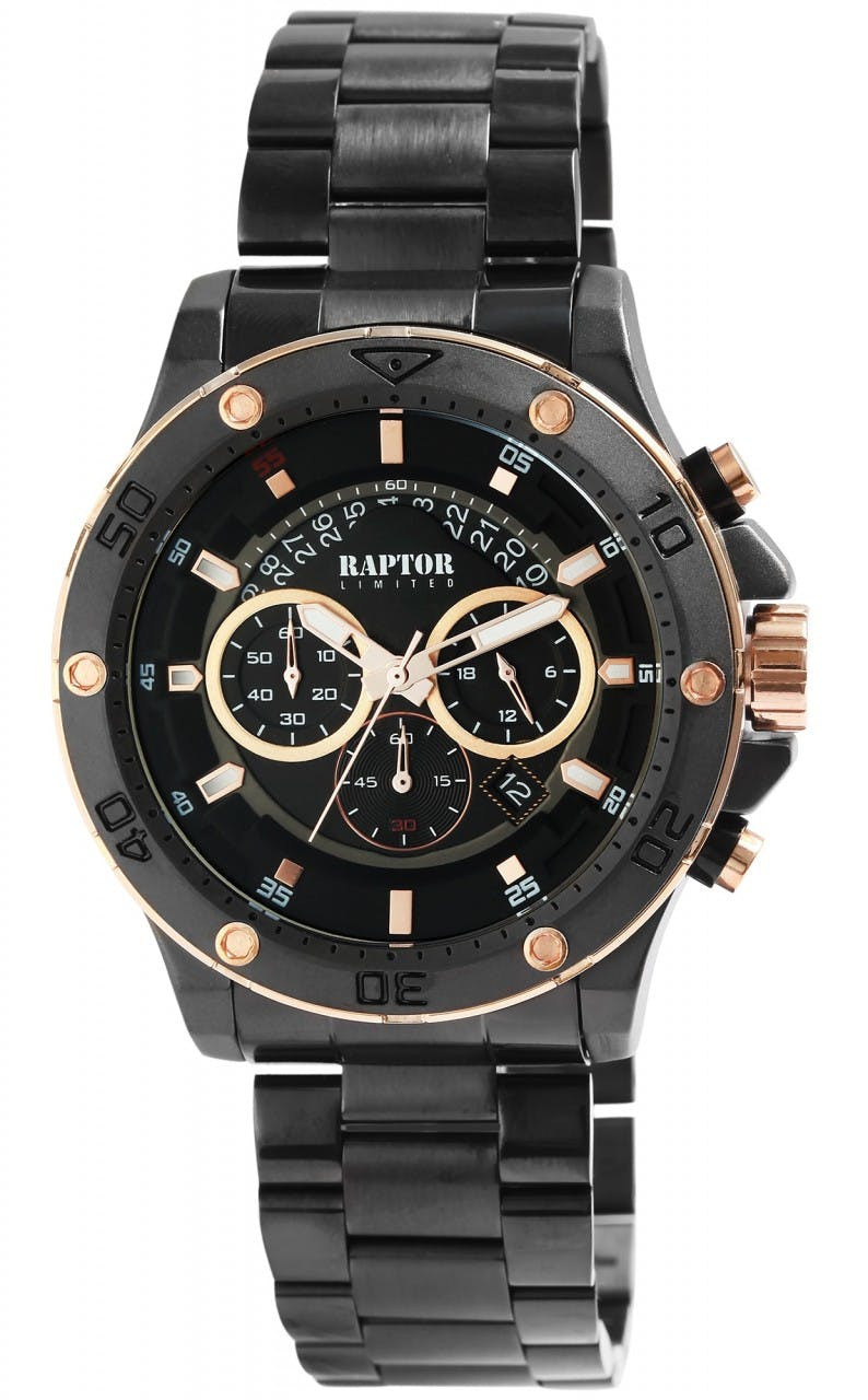 Relógio Raptor ® Homem Cronógrafo com Pulseira em Aço Inoxidável - RA20351-002
