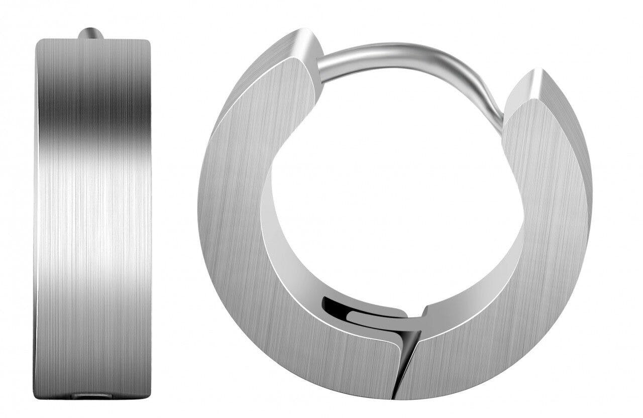 Akzent® Brincos Argolas Prateadas em Aço Inoxidável - 0136 - 5050136-002