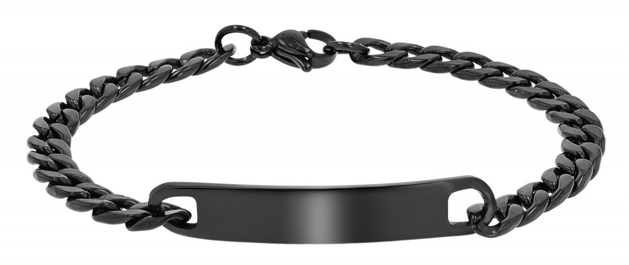 Akzent® Pulseira Preta em Aço Inoxidável - 0632