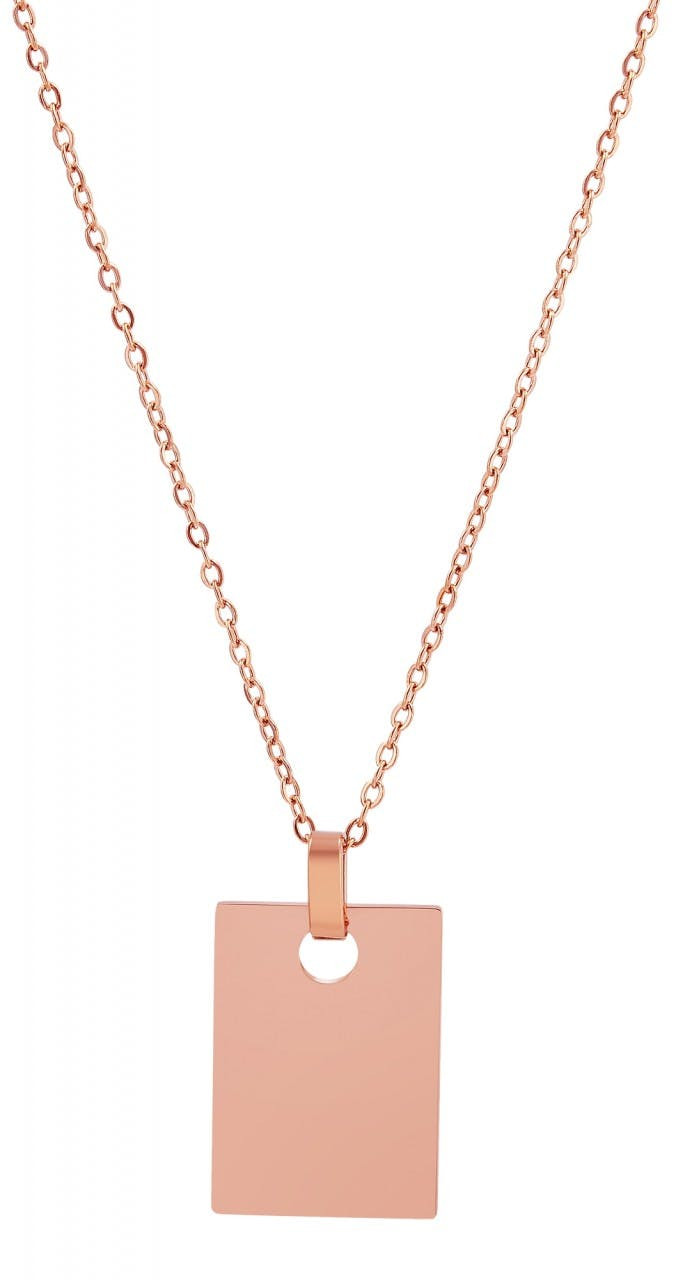 Akzent® Colar Rosa Dourado em Aço Inoxidável - 0414