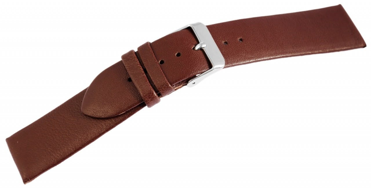 Bracelete para Relógio em Pele Genuína Castanho 22 mm - 8000082-220