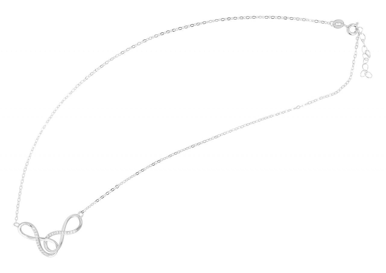 Colar com Pingente Infinitos em Prata de Lei 925 Banhada a Ródio