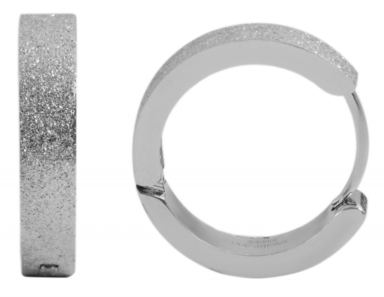 Akzent® Brincos de Argola Prateados em Aço Inoxidável - 0034