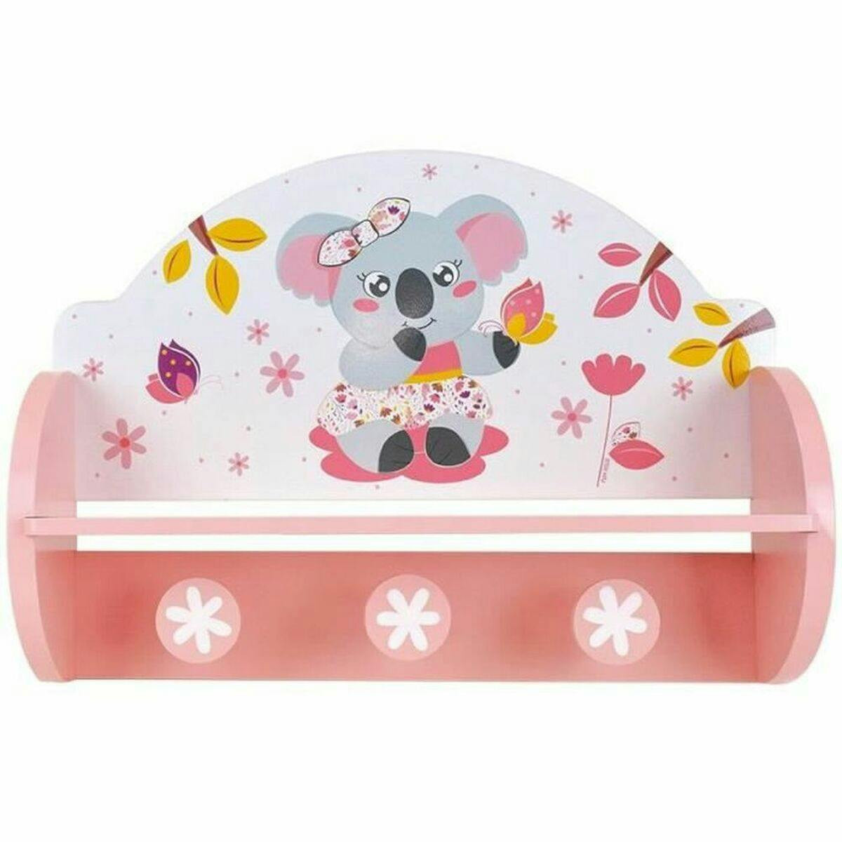 Bengaleiro de parede 33375 MDF cor de rosa