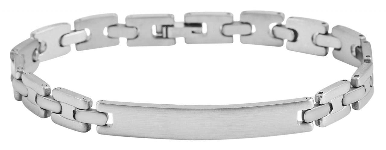 Akzent® Pulseira Prateada em Aço Inoxidável - 0174