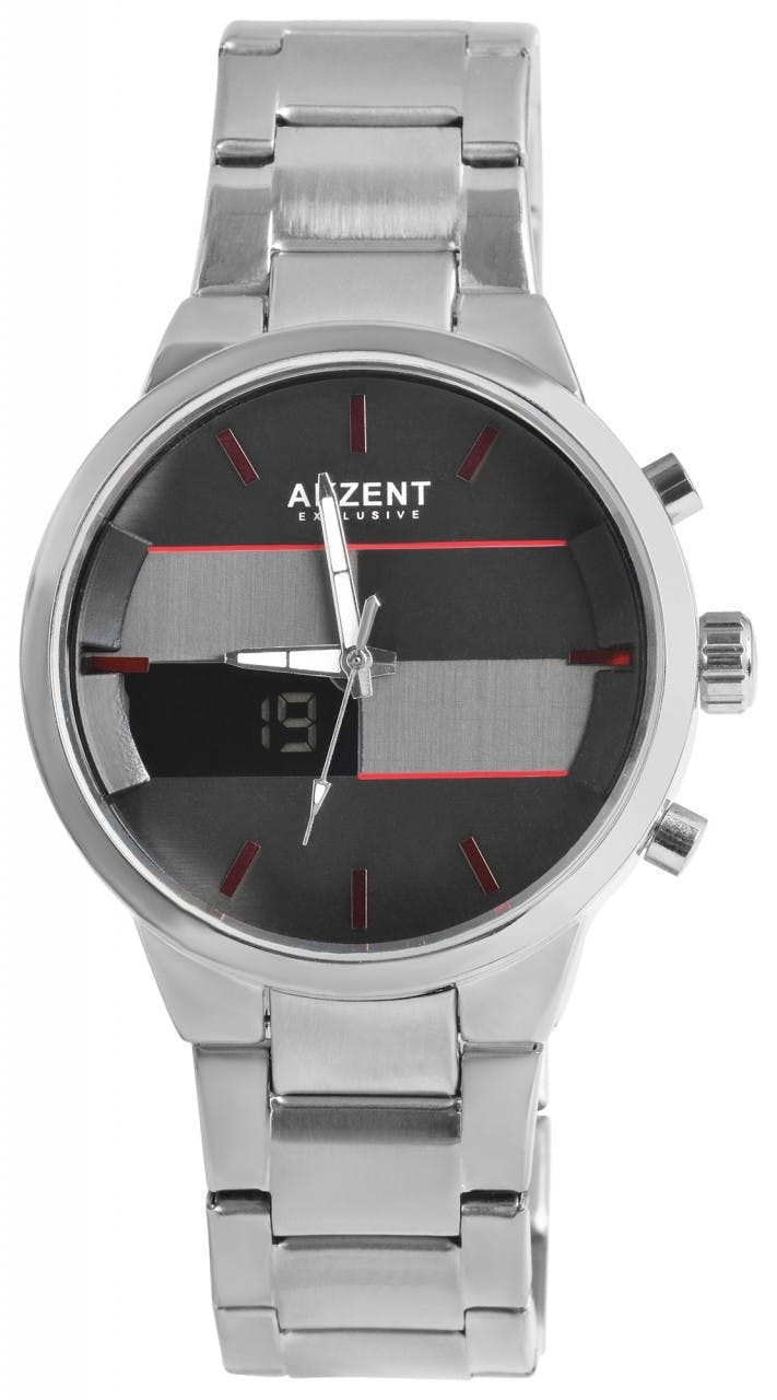 Relógio Akzent ® Analógico-Digital Homem com Bracelete em Metal - 2800075-004