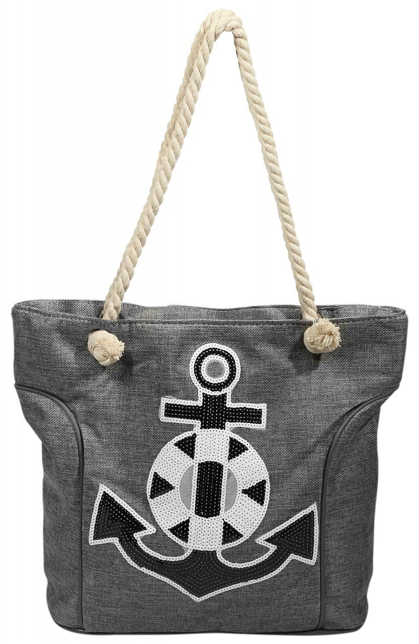 Mestre Artesão® Bolsa de Praia Âncora Cinzenta - 0002