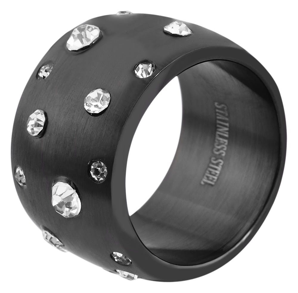 Akzent® Anel Feminino em Aço Inoxidável - Tam.60 - 0041