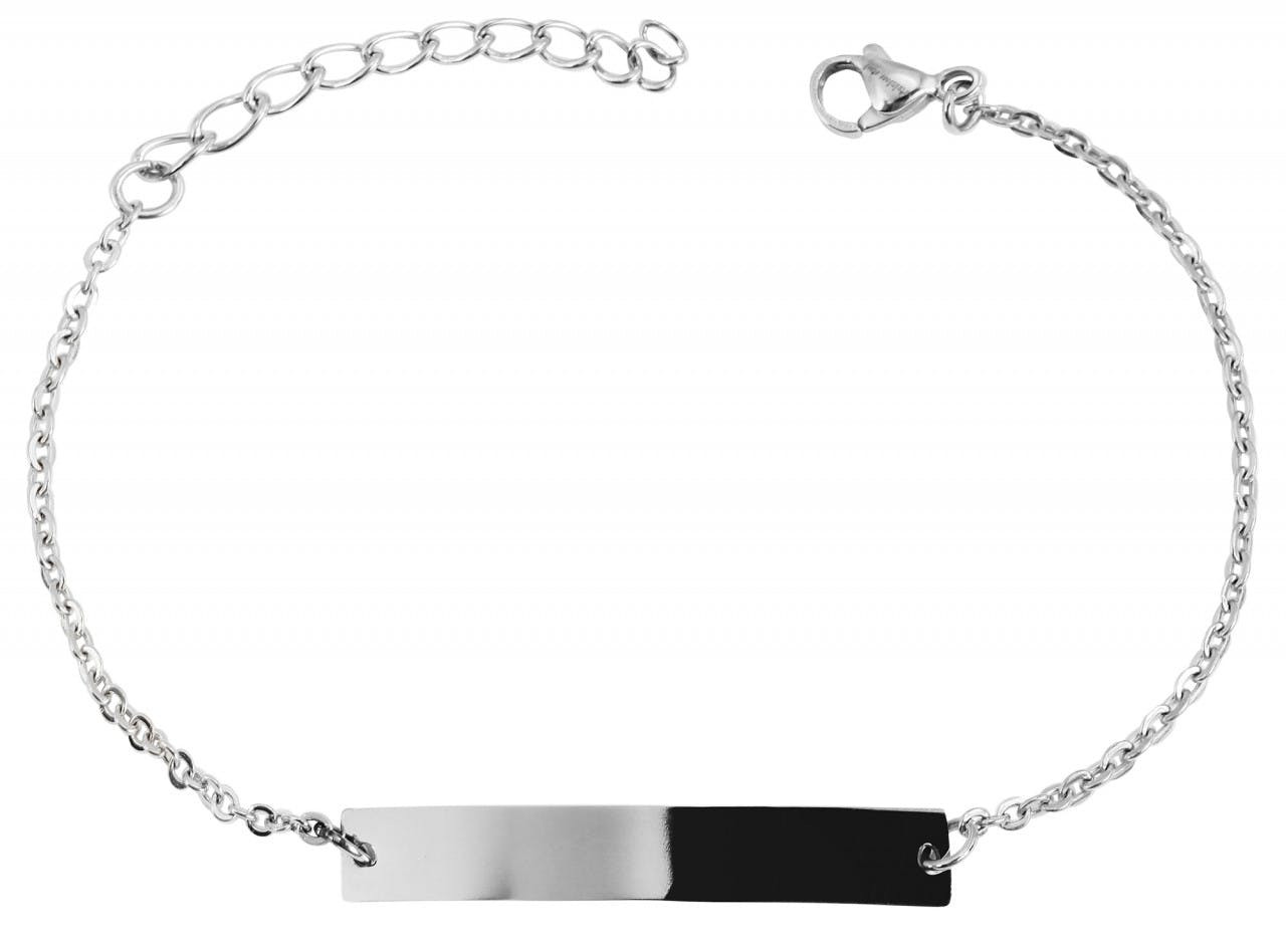 Akzent® Pulseira com Placa de Gravação para Criança em Aço Inoxidável - 0390