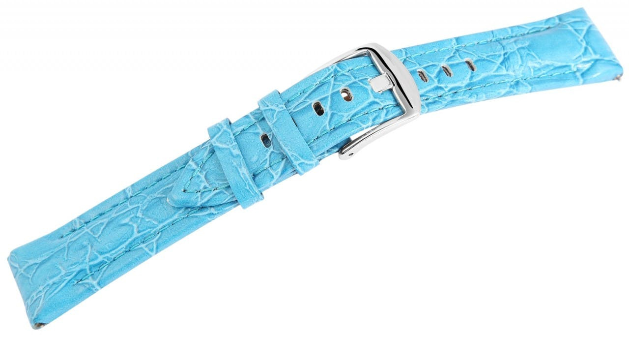 Mestre Artesão® Bracelete de Relógio Azul em Couro Genuíno – 20mm – 0115