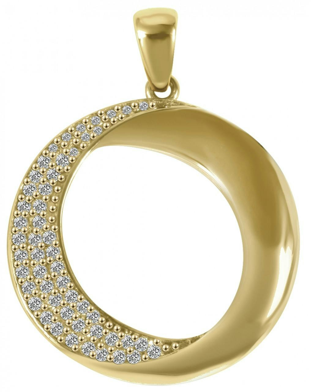 Joalharia Ouro 8k – Pingente em Ouro com Zircónias "Koja"