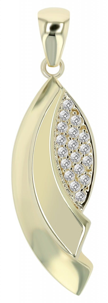 Joalharia Ouro 8k – Pingente em Ouro com Zircónias "Yael"