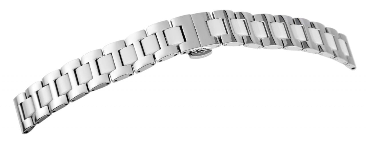 Bracelete para Relógio em Aço Inoxidável Prateada 14 mm