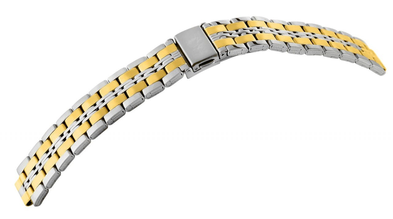 Bracelete para Relógio em Aço Inoxidável Bicolor 22 mm - 8100163-220