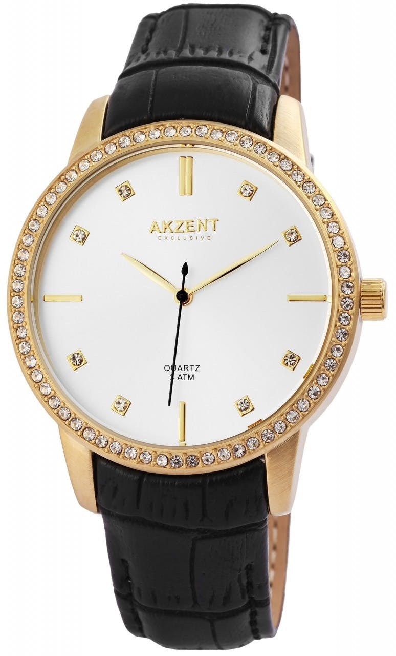 Relógio Akzent® Exclusive Mulher com Bracelete em Pele Sintética - 0184 - 1900184-002