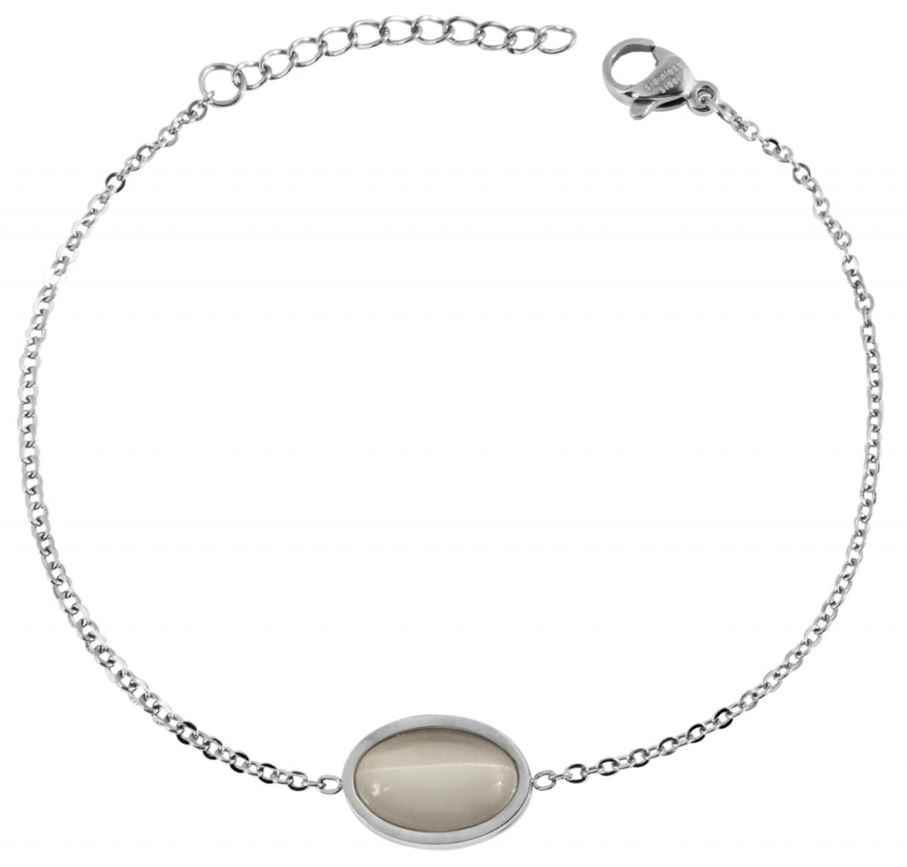 Akzent® Pulseira Prateada em Aço Inoxidável - 0451