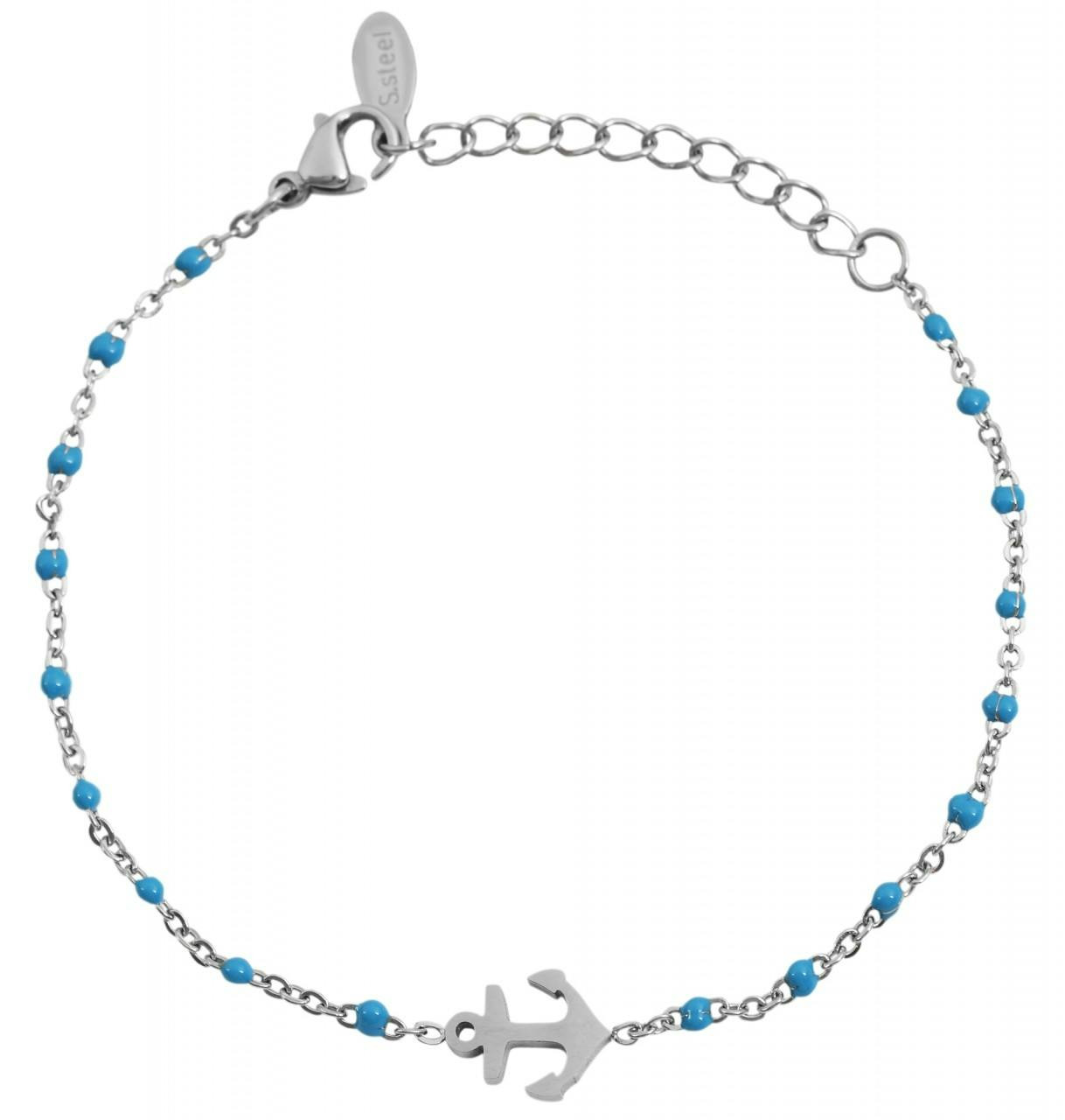 Akzent® Pulseira Âncora Prateada em Aço Inoxidável - 0439 - 5030439-005