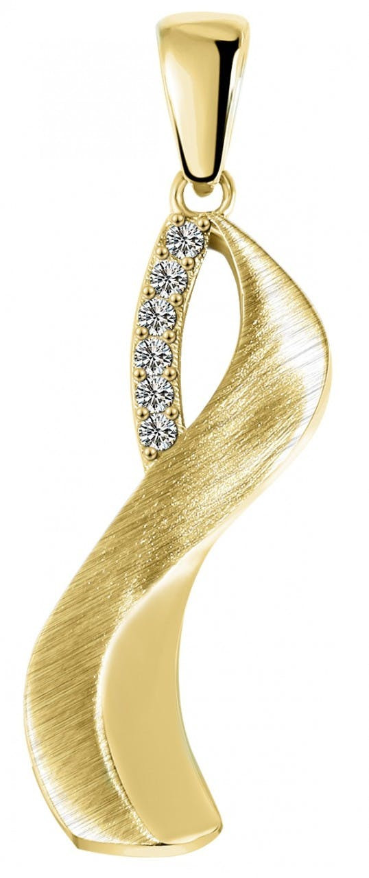 Joalharia Ouro 8k – Pingente em Ouro com Zircónias "Menja"