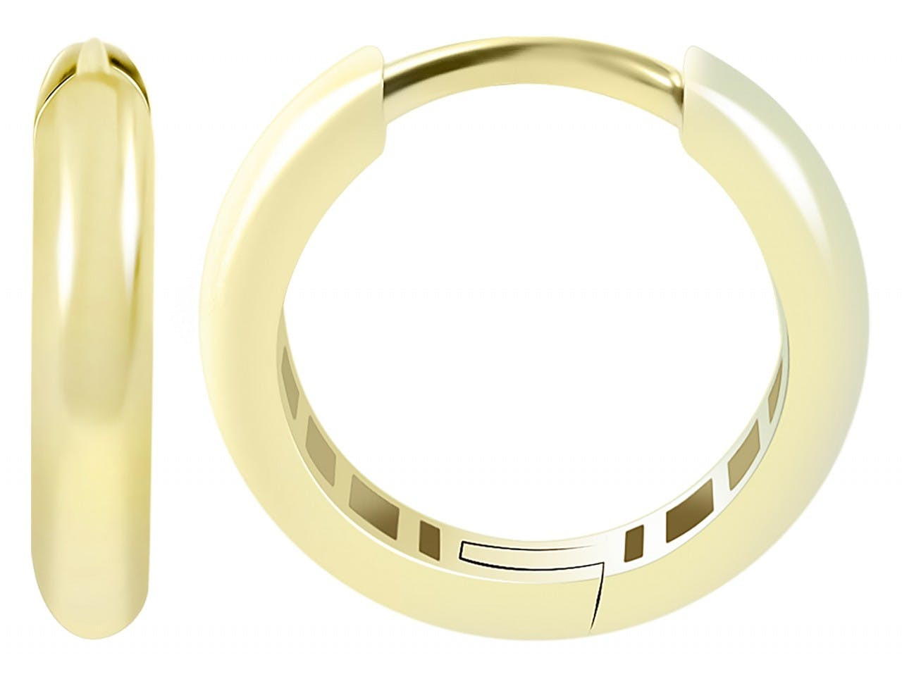 Joalharia Ouro 14k – Klapp-Creolen, Gelbgold